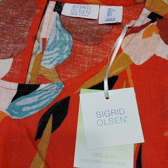 Sigrid Olsen linen sleeveless trapeze dress - Picture 6 of 8